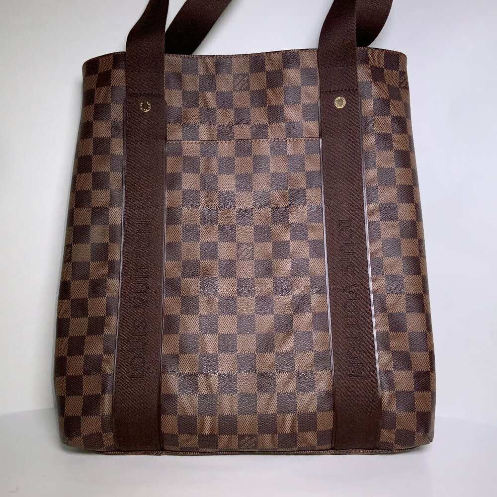Louis Vuitton Ebene Beaubourg Tote Shoulder Bag Brown Damier